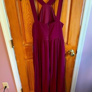 Floor length maroon dress
